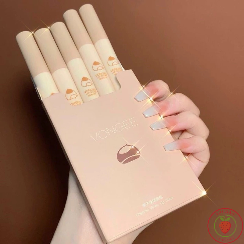 Set 5 cây son vongee hạt dẻ siêu lì không trôi SM11