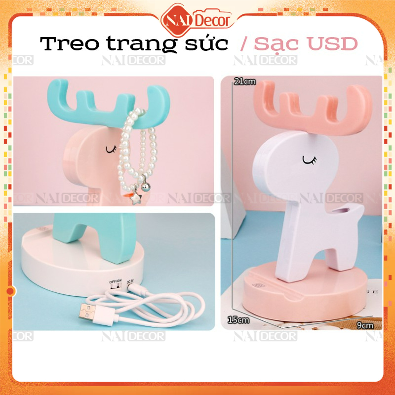 Đèn Led Nai Để bàn trang trí