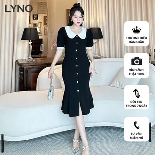 Đầm đuôi cá LYNO tay ngắn chất lụa các thun có lót trong_AB0421