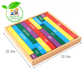 Thanh màu số học Montessori - Montessori color decimal bar