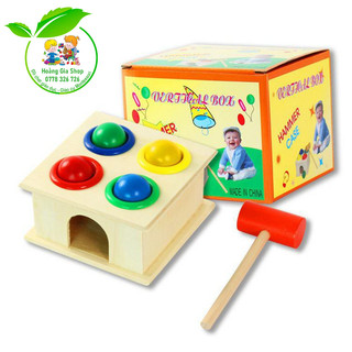 Đập bóng 4 màu bằng gỗ