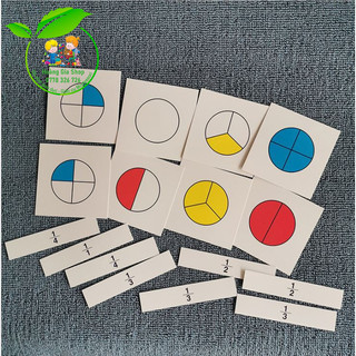 Thẻ học phân số - Cards for Large Fraction Skittles