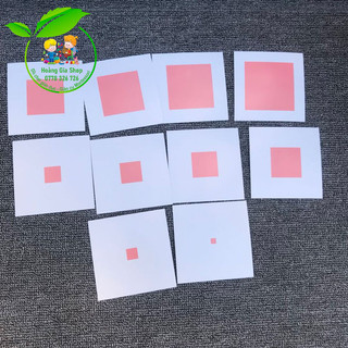 Bộ 10 thẻ tháp hồng Montessori loại nhỏ