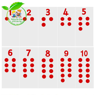Thẻ kiểm soát bài đếm hạt - Numeral and counters control cards