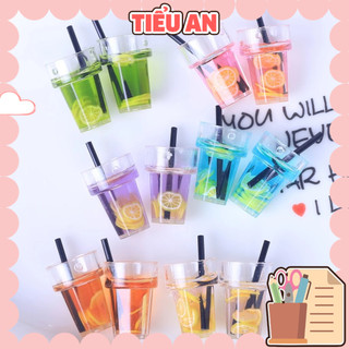 Charm (C34) slime/ Dụng Cụ Charm Trang Trí [Ko Keo & Nút]  Hình Trà Sữa Trân Châu (1.3x1.8 cm)
