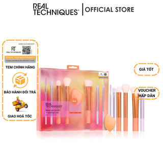 Bộ cọ kèm mút Real Techniques Level Up Brush + Sponge Set
