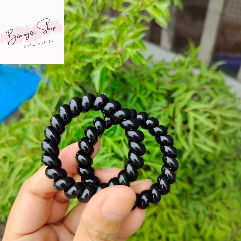 Dây cột tóc lò so phong cách Hàn Quốc