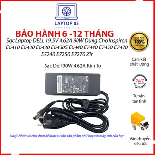 Sạc laptop dell 19.5v 4.62a 90w dùng cho inspiron e6410 e6430 e6430 e6430s e6440 e7440 e7450 e7470 e7240 e7250 e7270 zin