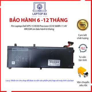 Pin Laptop Dell XPS 15 9550 Precision 5510 56Wh 11.4V RRCGW zin bảo hành 6 tháng