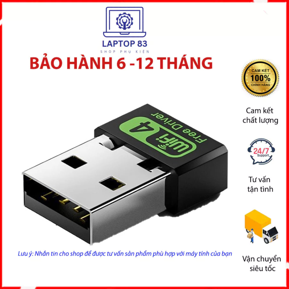 USB WIFI dùng cho máy tính để bàn, laptop, usb wifi không cần cài đặt, nhận ngay