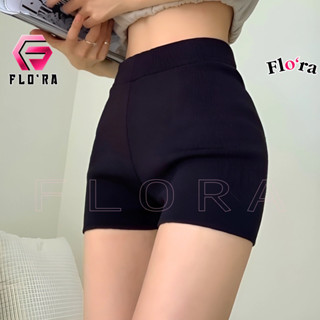 Quần BIKER SHORT Chất Thun Gân, Quần Đùi Nữ QU01 Cạp Cao Tập Gym, Yoga, Dance Siêu Ôm Nâng Mông Thể Thao Flo'ra