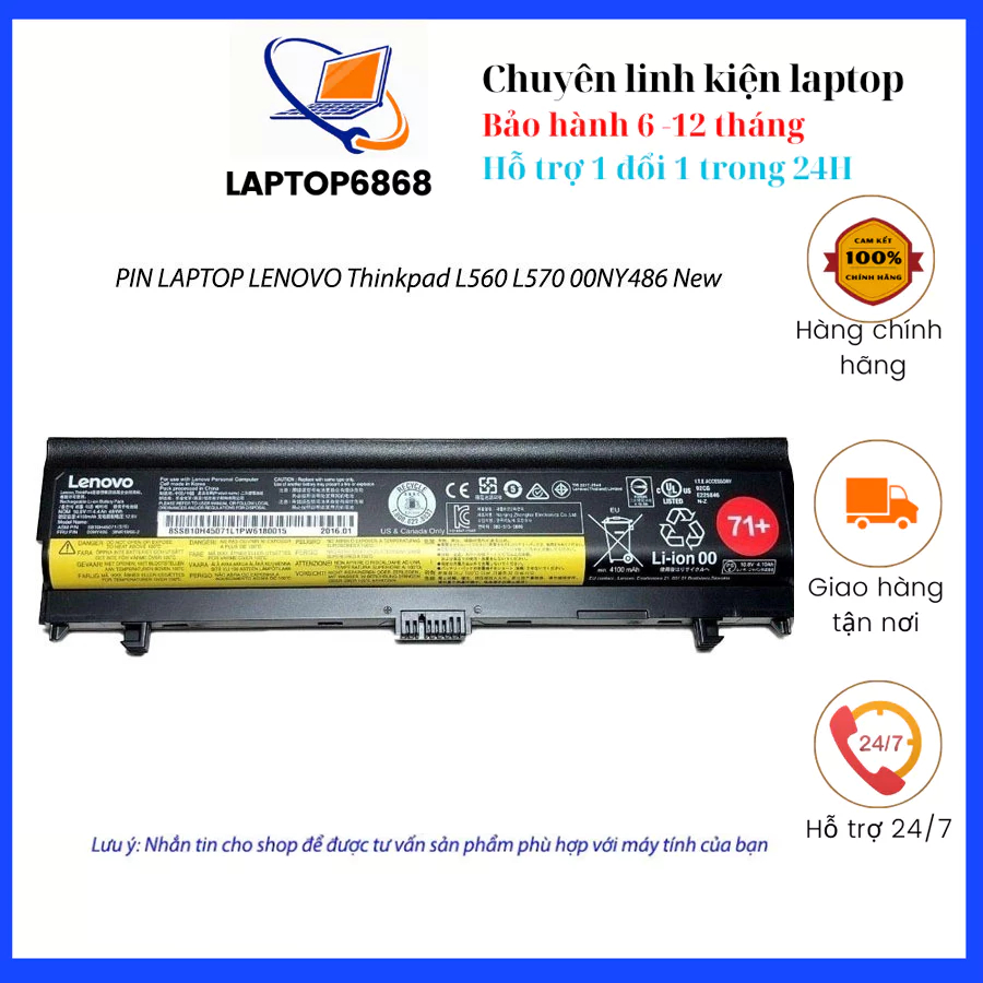 PIN LAPTOP LENOVO Thinkpad L560 L570 00NY486 New