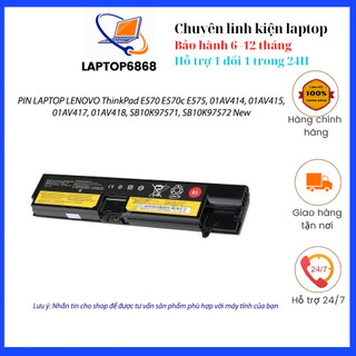Pin laptop lenovo thinkpad e570 e570c e575, 01av414, 01av415, 01av417, 01av418, sb10k97571, sb10k97572 new
