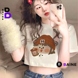 Áo Croptop Nữ BABY TRÀ SỮA Chất Thun Borip Kiểu Sexy Nữ, Áo Thun Ôm Body In Hoạ Tiết Đẹp Tôn Dáng BAINE
