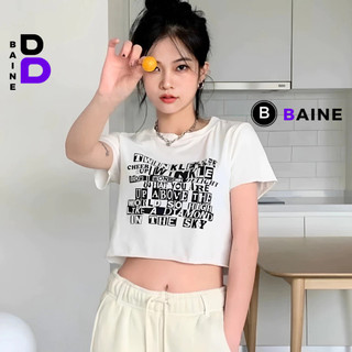 Áo croptop nữ twinkle chất thun borip kiểu sexy nữ, áo thun ôm body in hoạ tiết đẹp tôn dáng baine