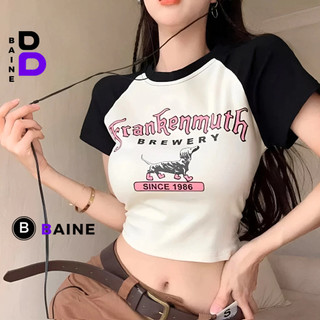 Áo Croptop Nữ BREWERY Chất Thun Borip Kiểu Sexy Nữ, Áo Thun Ôm Body In Hoạ Tiết Đẹp Tôn Dáng BAINE