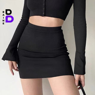 Chân Váy Ngắn CHỮ A Ôm Body Thun Gân, Chân Váy Có Lót Trong Lưng Cạp Cao Tôn Dáng Cực Xinh  BAINE