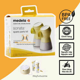 Bộ cổ nối phễu máy hút sữa Medela Sonata + van vàng máy hút sữa Sonata - Phụ kiện máy hút sữa Sonata /Sonata Flex