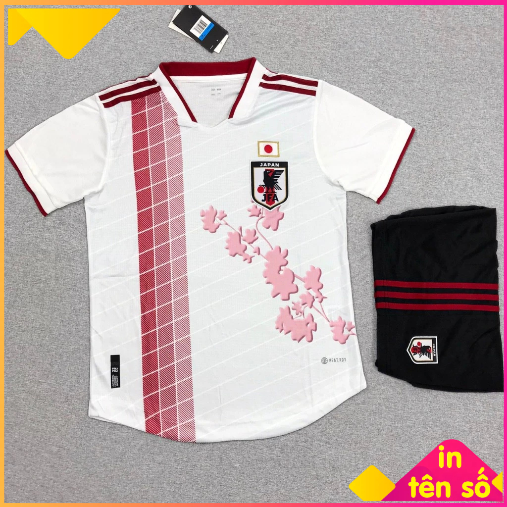 Bộ Quần Áo Bóng Đá Đội Tuyển Nhật Bản - Hoa Anh Đào, Hình Rồng mẫu FEX chuẩn thi đấu Logo Thêu [Tren