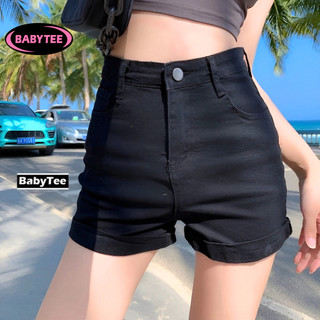  Quần SHORT LẬT LAI Cạp Cao Nữ Vải Jean Kaki QU11 Quần Đùi Lưng Cao Đẹp Tôn Dáng BABYTEE 