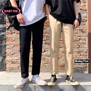 Quần KAKI Dài TRƠN Unisex Nam Nữ Vải Loại 1 Co Giãn, Quần Baggy Ống Rộng Suông Kiểu Trơn Tôn Dáng BABYTEE