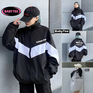 Áo Khoác Dù CALEM CLUB Unisex Nam Nữ Chất Dù 2 Lớp, Áo Khoác Bomber Cổ Đứng Form Rộng Phối Màu In Chữ Ulzzang BABYTEE