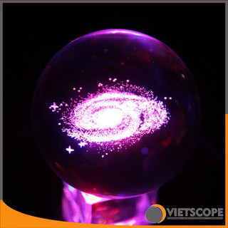 [Tặng đèn LED rời] Quả cầu thủy tinh Thiên hà - Galaxy Ball 6cm