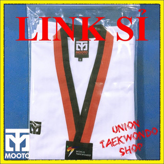 Quần Áo Võ Phục Taekwondo Cổ Đỏ Đen MOOTO x UnionTaekwondoSHOP dobok