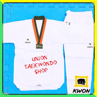 Áo Quần Võ Taekwondo KWON BASIC Cổ Đỏ Đen x UnionTaekwondoSHOP dobok