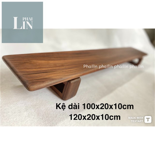 Kệ màn hình máy tính dài 100x20 | gỗ óc chó tự nhiên nhập khẩu