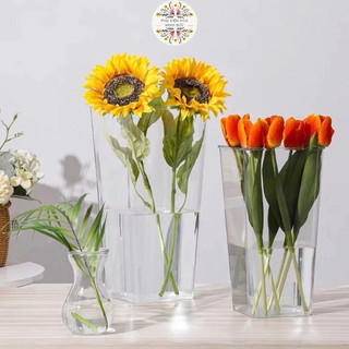 12 Xô bày hoa bình trong suốt meka xô nhựa bày hoa xô thiên nga flower trưng bày hoa cao cấp bền khó vỡ