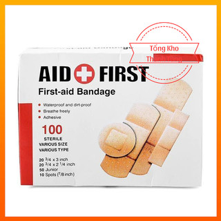 Hộp 100 BĂNG KEO CÁ NHÂN KHÔNG THẤM NƯỚC