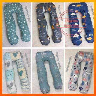 Gối Ôm Chữ U Bà Bầu Cao Cấp Vải Hàn Quốc 100% cotton Mềm Mịn Thoáng Mát