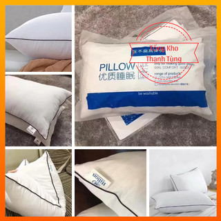 Ruột gối hilton cao cấp ép hơi 45x65 cm, gối nằm ngủ người lớn thấp bông mềm.