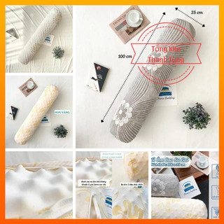 Gối ôm dài cao su non cho người lớn, gối ôm ngủ kèm bao gối ôm cho bà bầu thay vỏ