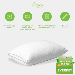 Ruột gối Everon cao cấp kích thước 50x70 (Độ cao 18 - 20 cm, Rất mềm)