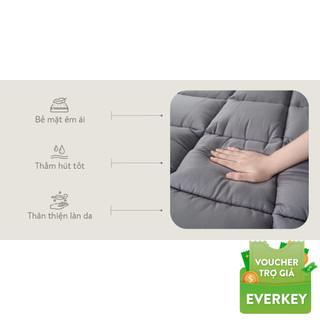 Combo chăn ấm đệm êm Everon ( 1 Topper 7cm kích thước tùy chọn + 1 Ruột chăn 200*220)