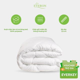 Combo chăn ấm đệm êm Everon ( 1 Topper 7cm kích thước tùy chọn + 1 Ruột chăn 200*220)
