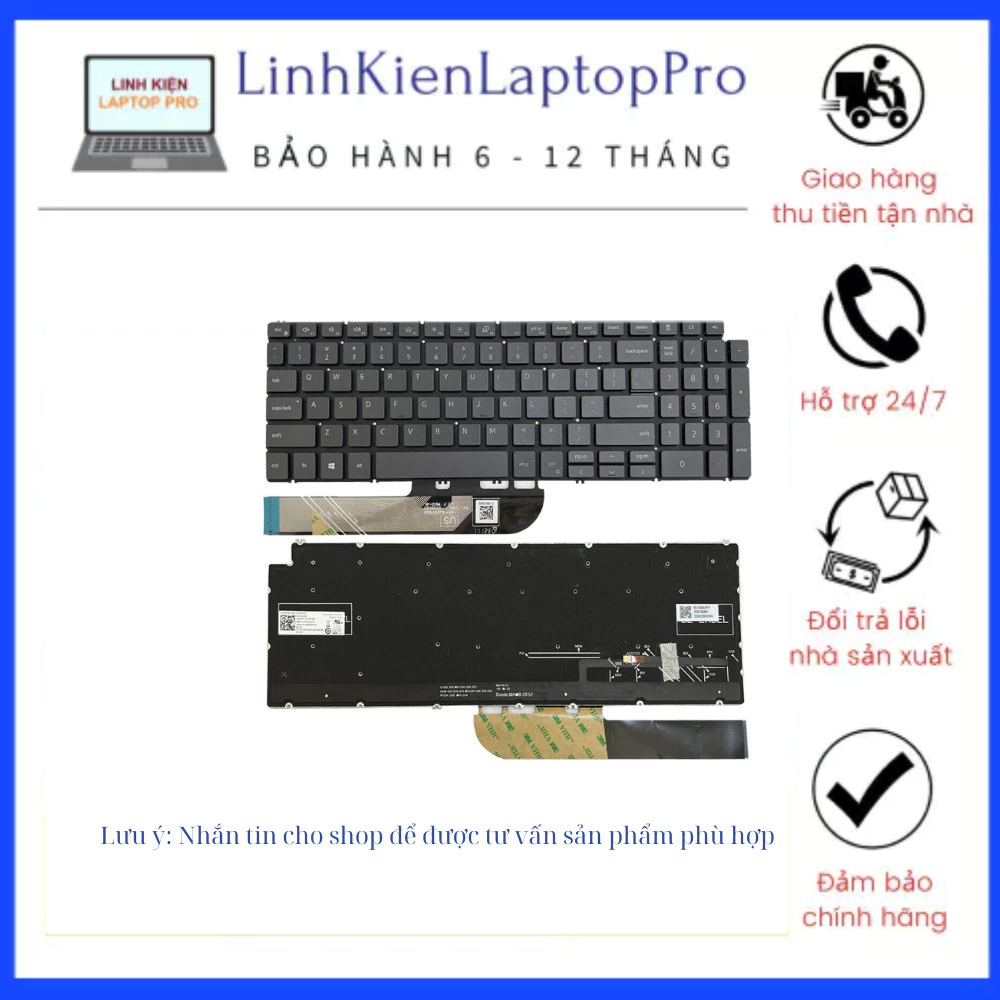 Bàn Phím Laptop Dell Inspiron 15 3501 3502 3505 3505 5501 5502 5508 5509 5584 New Zin 100%