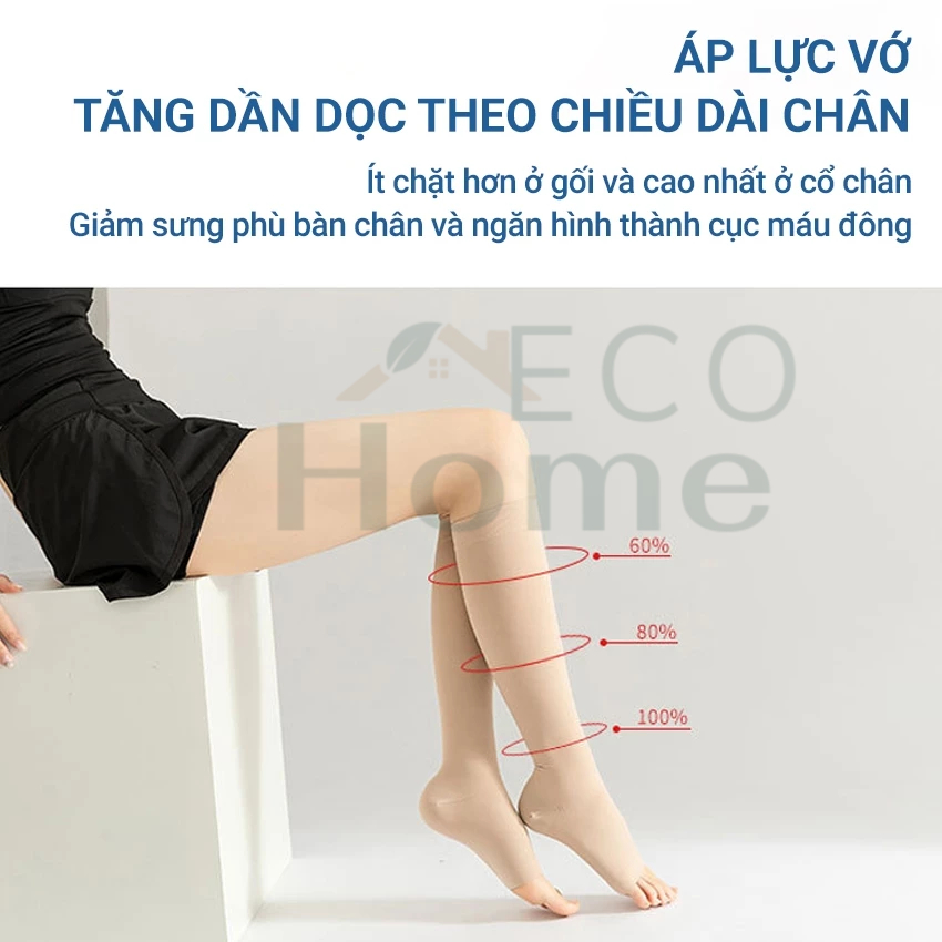 Vớ y khoa, tất giãn tĩnh mạch chân hỗ trợ chống suy giãn tĩnh mạch