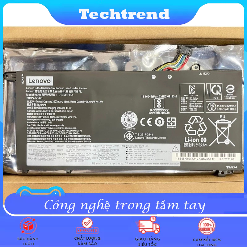 Pin laptop tương thích Lenovo Thinkbook 14 G2, Thinkbook 14 G3, Thinkbook 14 G4, Thinkbook 15 G2 L19