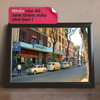 Tranh in canvas sài gòn cổ kínhtranh sài gòn hoài cổ decor trang trí nhà cửa kèm khung