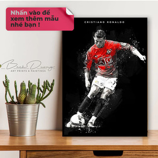 Tranh In Treo Tường Để Bàn Cầu Thủ Bóng Đá Nổi Tiếng Thế Giới Decor Trang Trí Nhà Cửa Kèm Khung