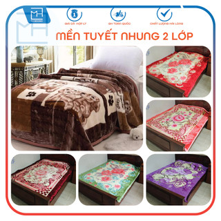 Chăn tuyết nhung 2kg - mền nhung 2 lớp cao cấp