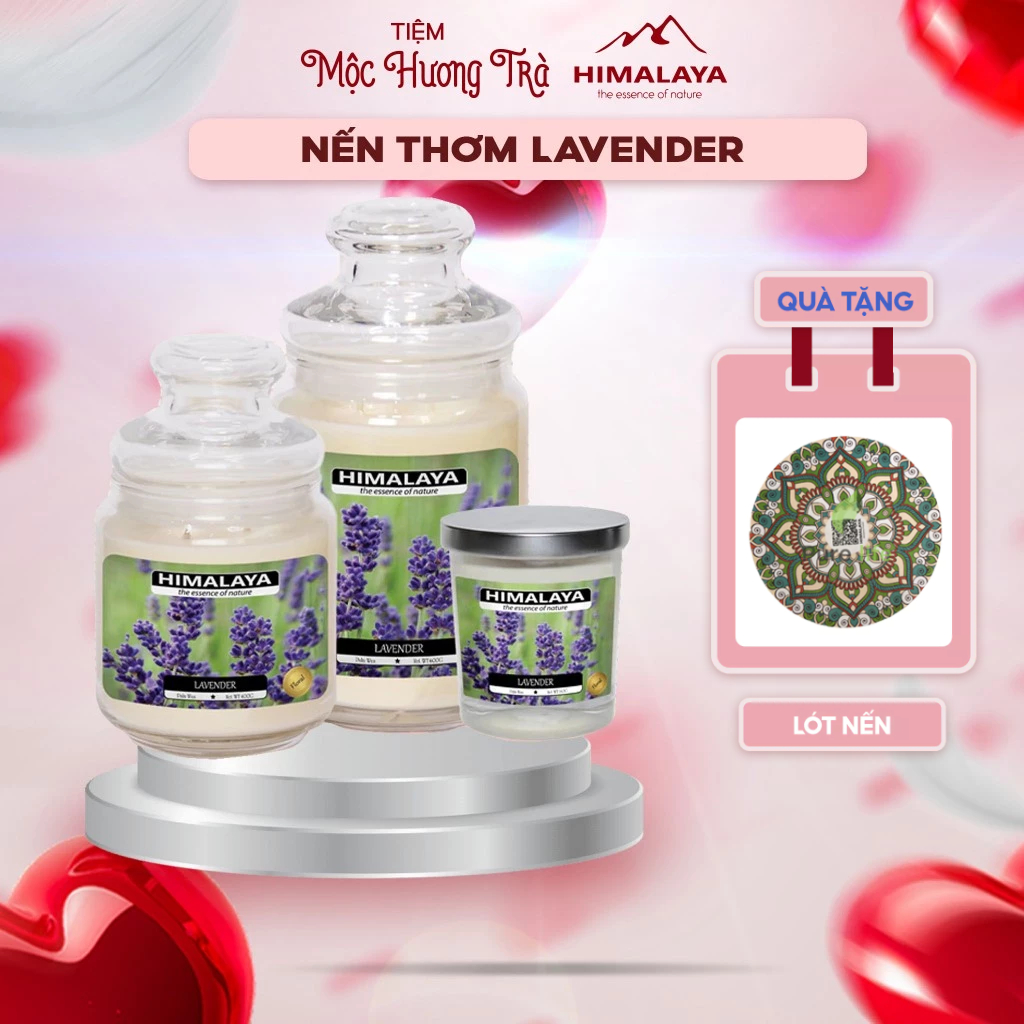 Nến thơm Himalaya Lavender 140g/343g/545g chính hãng -  mùi oải hương quyết rũ thư giãn tinh thần