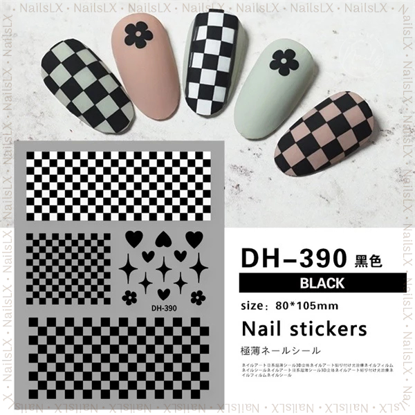 Stickers Caro DH-390 dán móng trang trí móng (Miếng)