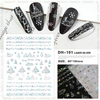 Những mẫu sticker mới 2024 hình dán móng Noel Christmas Giáng Sinh (Tấm) làm nail