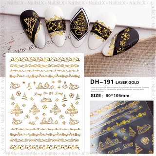 Những mẫu sticker mới 2024 hình dán móng Noel Christmas Giáng Sinh (Tấm) làm nail