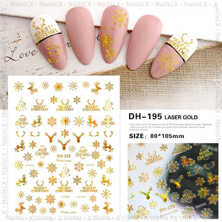 Những mẫu sticker mới 2024 hình dán móng Noel Christmas Giáng Sinh (Tấm) làm nail