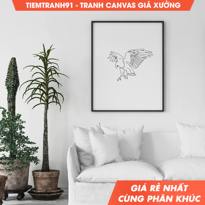 Tranh treo tường, Eagle, Flying Eagle Wall Art, Eagle Line Art, Wall Decor, Animal Art, Black White.